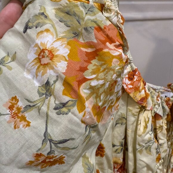 EN SAISON Milana Puff-Sleeve Floral Cotton Mini Dress - Small - Picture 5 of 5